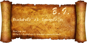Budaházi Imogén névjegykártya